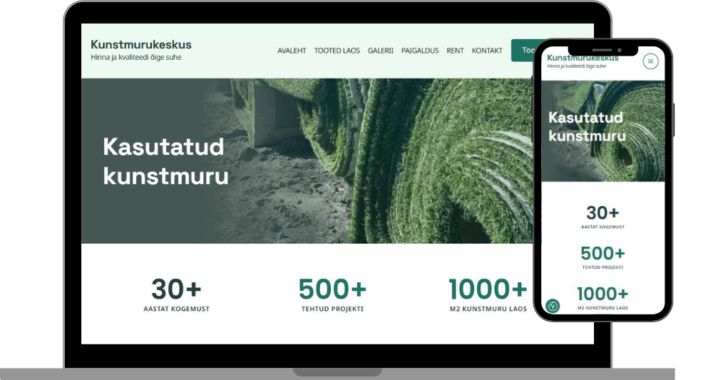 Tehtud kodulehed: Kunstmurukeskus.ee